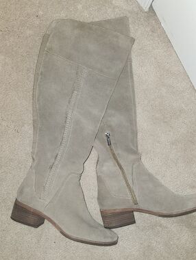 Vince Camuto Taupe Suede Over-the-Knee Boots